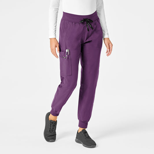 Force Essentials C51113 Jogger Scrub Pant Eggplant Model Image Front | Carhartt