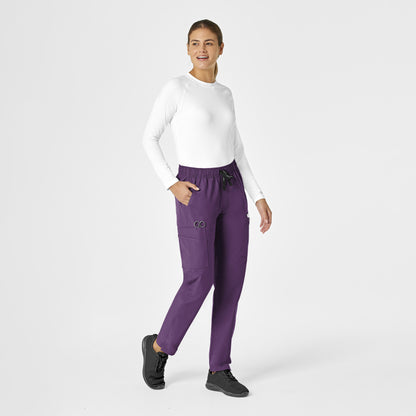 Force Essentials C51213 Straight Leg Scrub Pants Eggplant Model Image Front | Carhartt