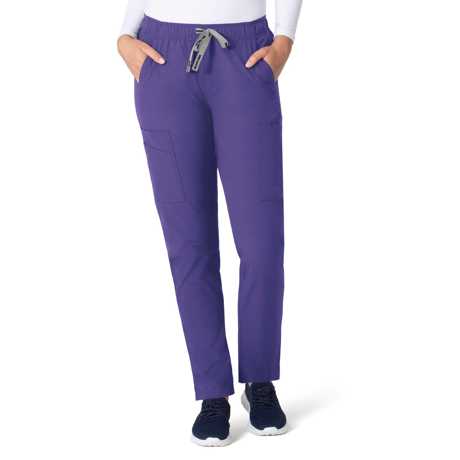 Force Essentials C51213 Straight Leg Scrub Pant Grape Model Image Front | Carhartt