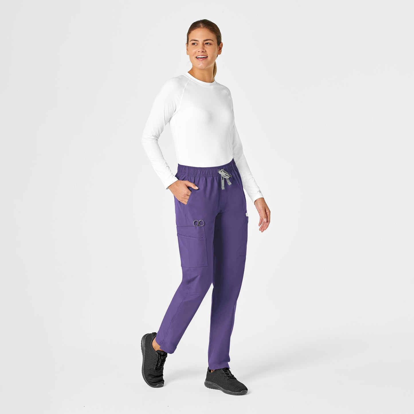 Force Essentials C51213 Straight Leg Scrub Pant Grape Model Image Front | Carhartt