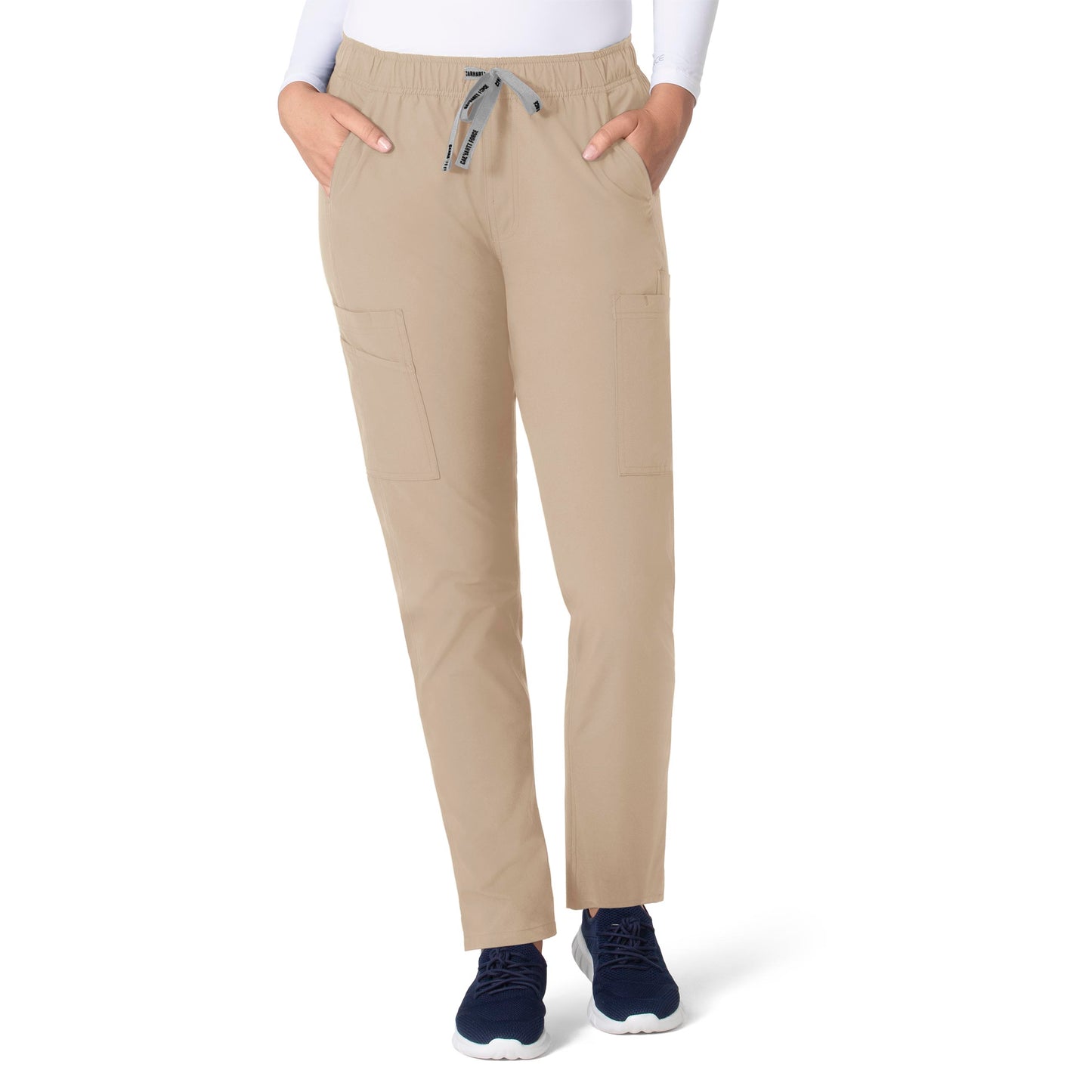 Force Essentials C51213 Straight Leg Scrub Pants Khaki Model Image Front | Carhartt