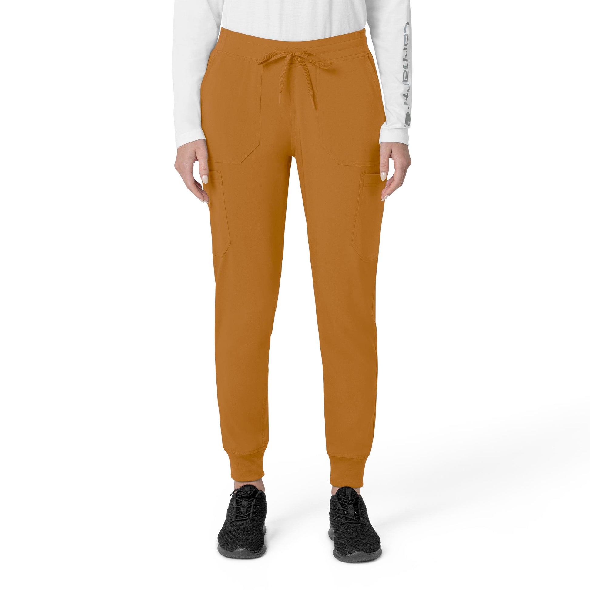 Force Cross-Flex C53110 Cargo Jogger Scrub Pants Fox Brown Model Image Front | Carhartt