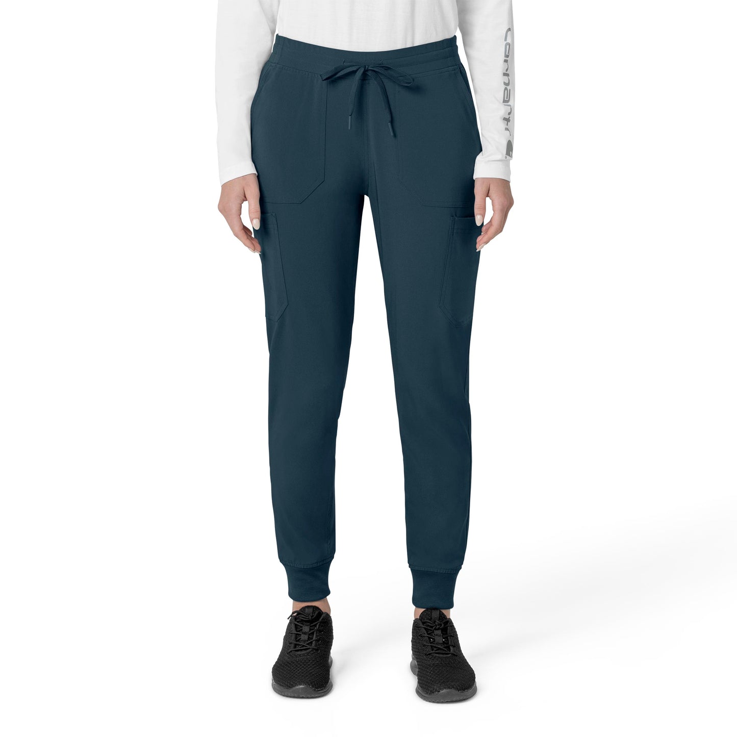 Force Cross-Flex C53110 Cargo Jogger Scrub Pants Navy Model Image Front | Carhartt