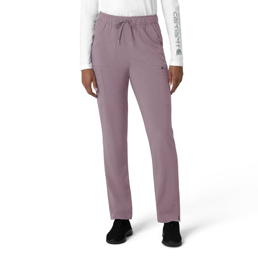 Force Cross-Flex C53210 Straight Leg Cargo Scrub Pants Lavender Mist Model Image Front | Carhartt