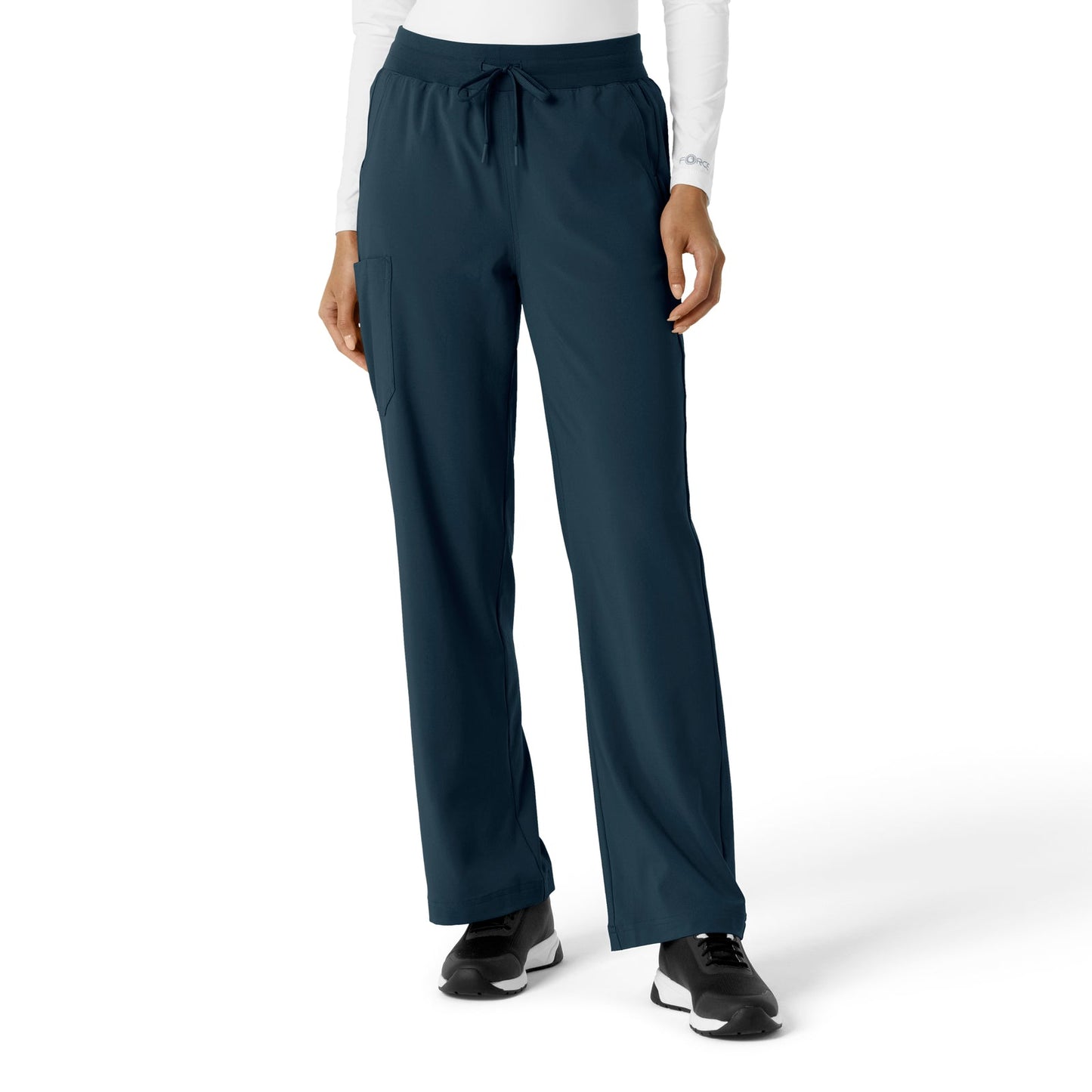 Force Cross-Flex C53310 Boot Cut Scrub Pant Navy Model Image Front | Carhartt