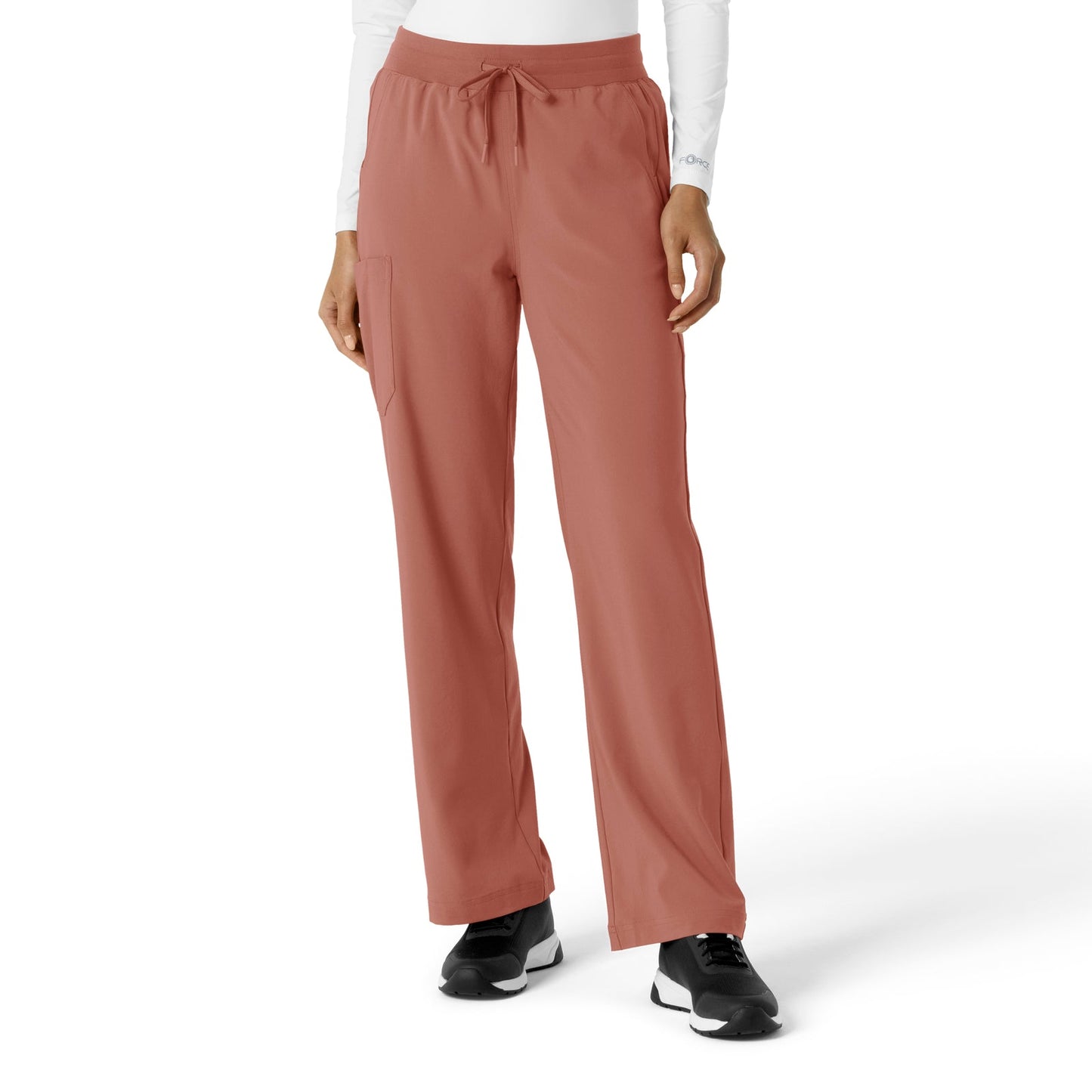 Force Cross-Flex C53310 Boot Cut Scrub Pant Wildrose Model Image Front | Carhartt