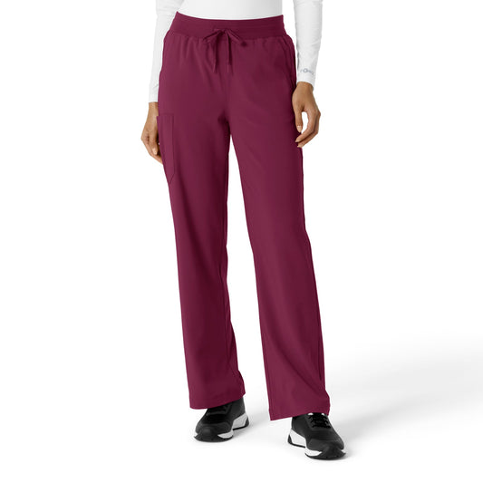 Force Cross-Flex C53310 Boot Cut Scrub Pant Wine Model Image Front | Carhartt