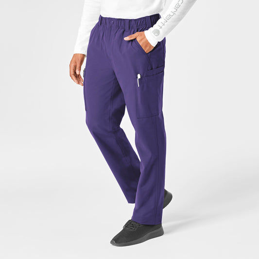 Force Essentials C56113 Men's Straight Leg Cargo Scrub Pants Grape Model Image Front | Carhartt