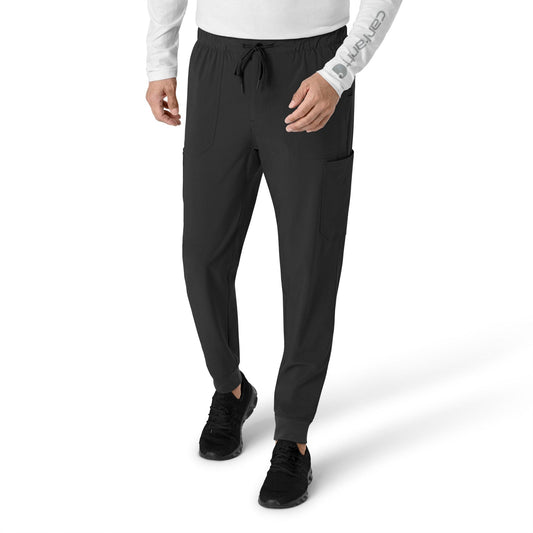 Force Cross-Flex C56310 Men's Jogger Scrub Pant Black Model Image Front | Carhartt