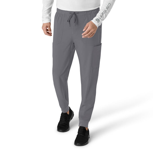 Force Cross-Flex C56310 Men's Jogger Scrub Pants Pewter Model Image Front | Carhartt