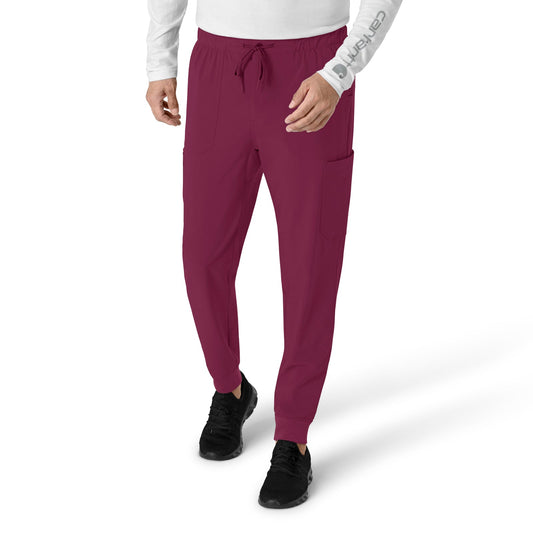 Force Cross-Flex C56310 Men's Jogger Scrub Pant Wine Model Image Front | Carhartt