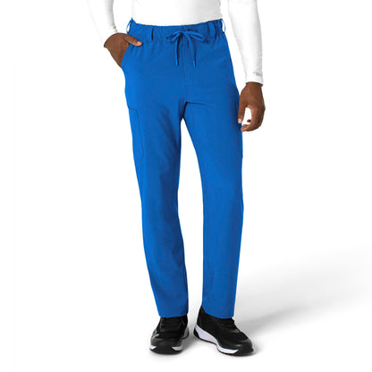 Force Cross-Flex C56410 Men's Straight Leg Scrub Pants Royal Model Image Front | Carhartt