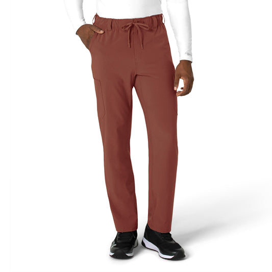 Force Cross-Flex C56410 Men's Straight Leg Scrub Pants Sable Model Image Front | Carhartt