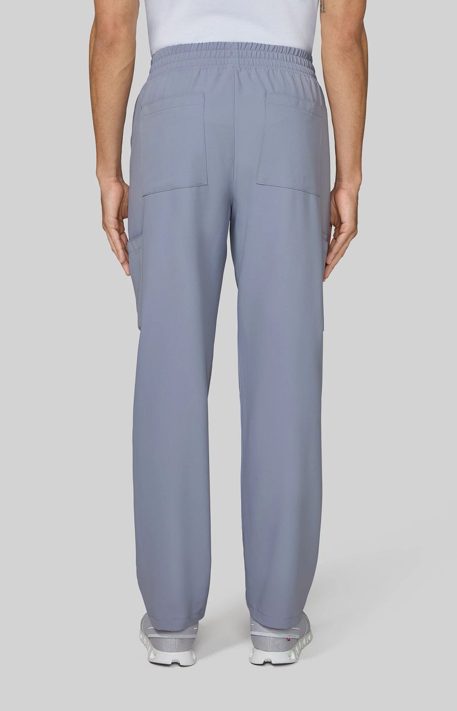 Cureology Neuro Men's 6-Pocket Cargo-Style Scrub Pants Platinum Grey