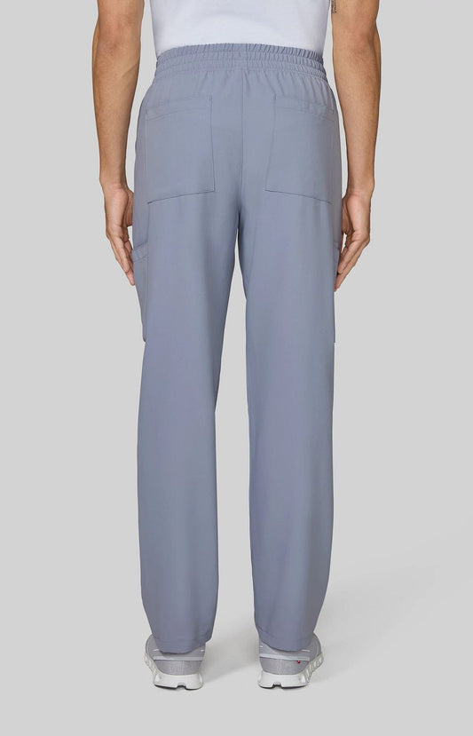 Cureology Neuro Men's 6-Pocket Cargo-Style Scrub Pants Platinum Grey