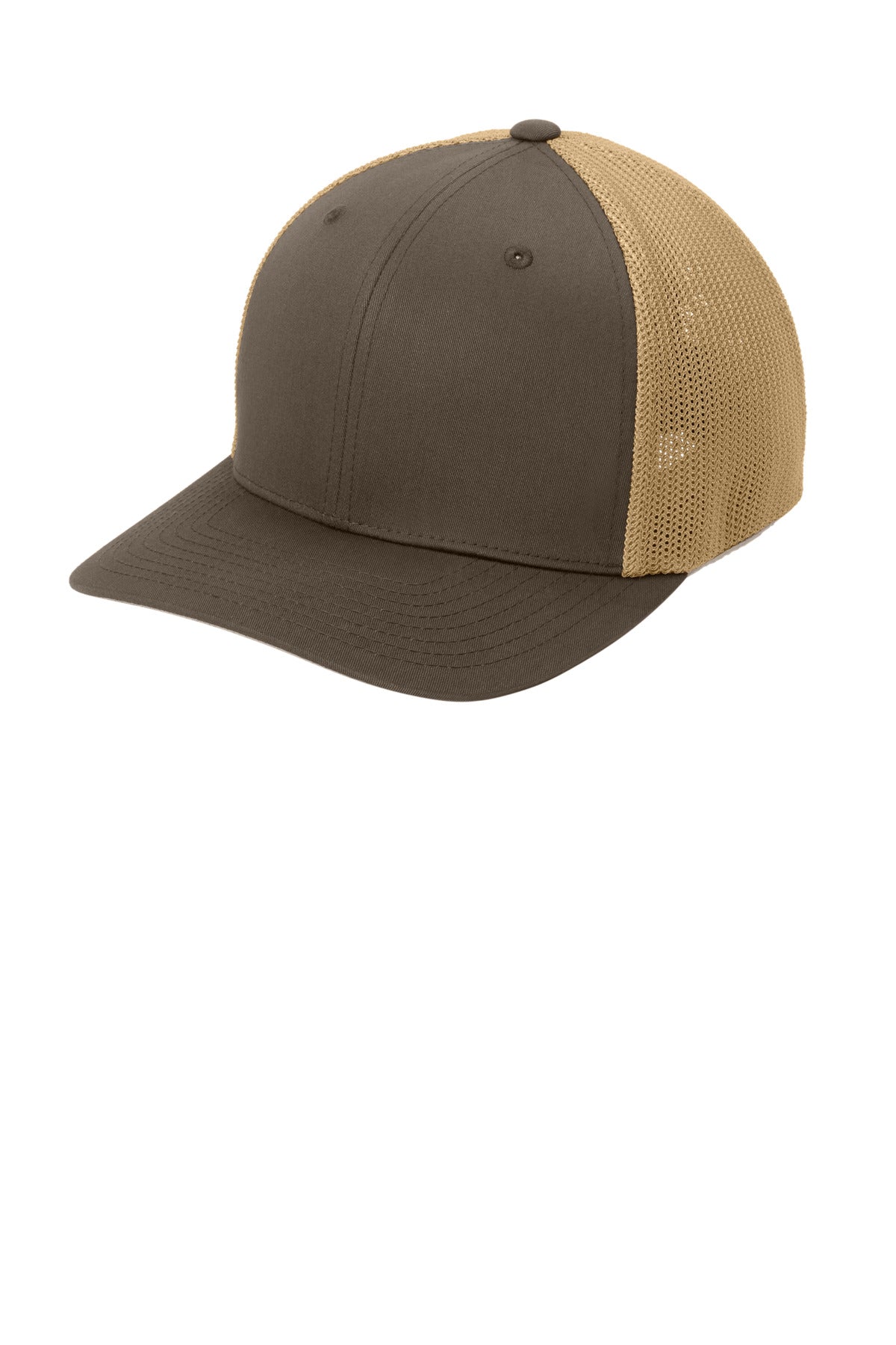 Port Authority Flexfit Mesh Back Cap C812 Brown/ Khaki