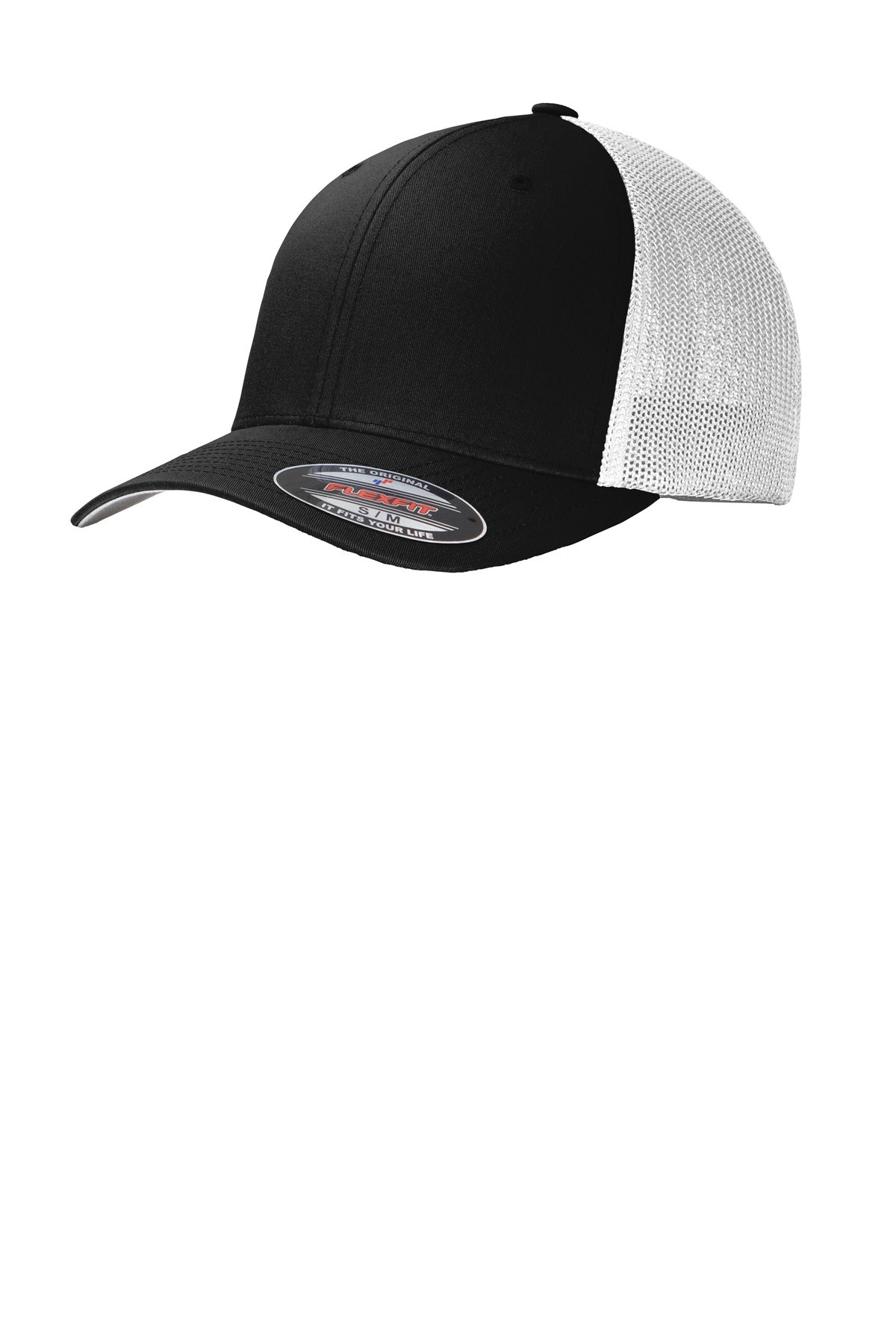 Port Authority Flexfit Mesh Back Cap C812 Black/ White