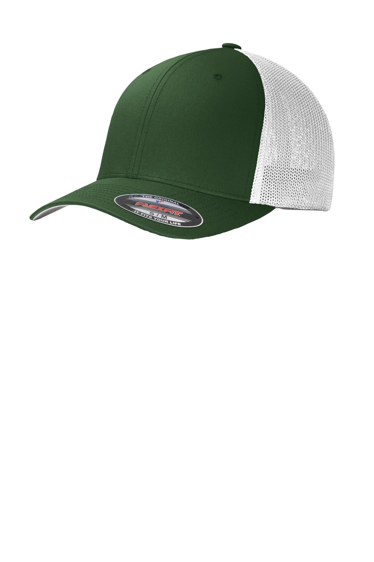 Port Authority Flexfit Mesh Back Cap C812 Forest Green/ White