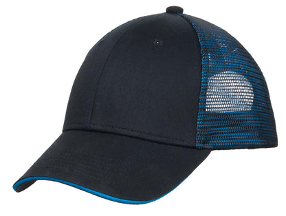 Port Authority Double Mesh Snapback Sandwich Bill Cap C818