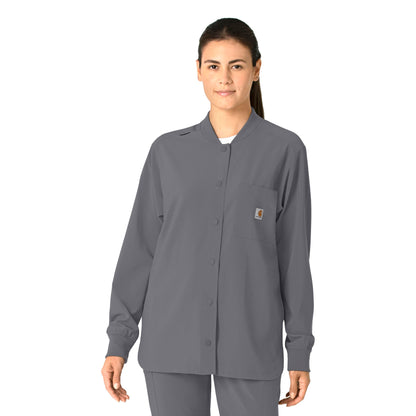 Force Cross-Flex C82210 Shirt Jacket Pewter Model Image Front | Carhartt