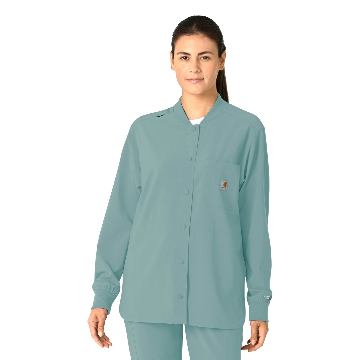 Force Cross-Flex C82210 Shirt Jacket Summer Blue Model Image Front | Carhartt