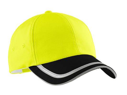 Port Authority Enhanced Visibility Cap.  C836 Safety Yellow/ Black