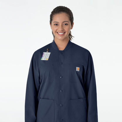 Force Essentials C85013 Unisex Chore Coat Navy Model Image Front | Carhartt