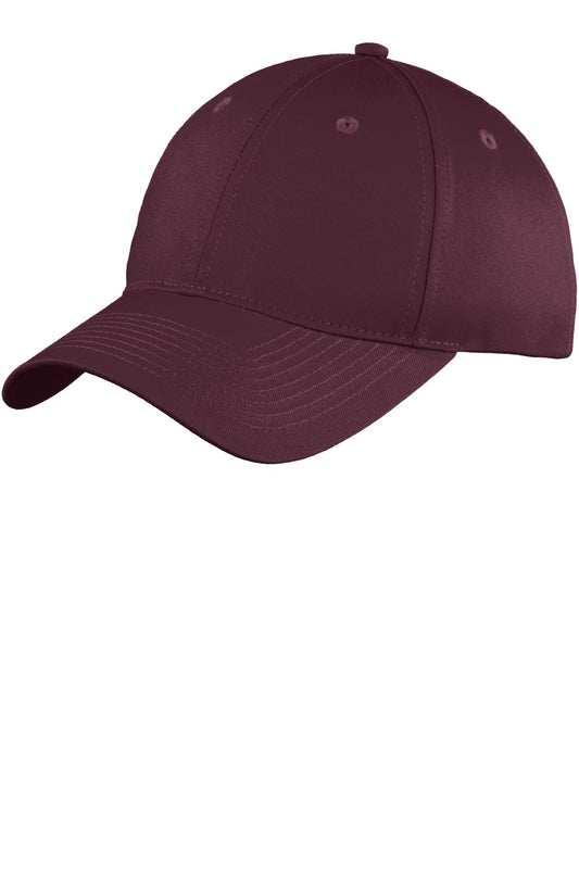 Port Authority Six-Panel Unstructured Twill Cap C914 Maroon