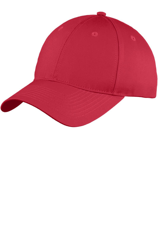 Port Authority Youth Six-Panel Unstructured Twill Cap YC914 Red