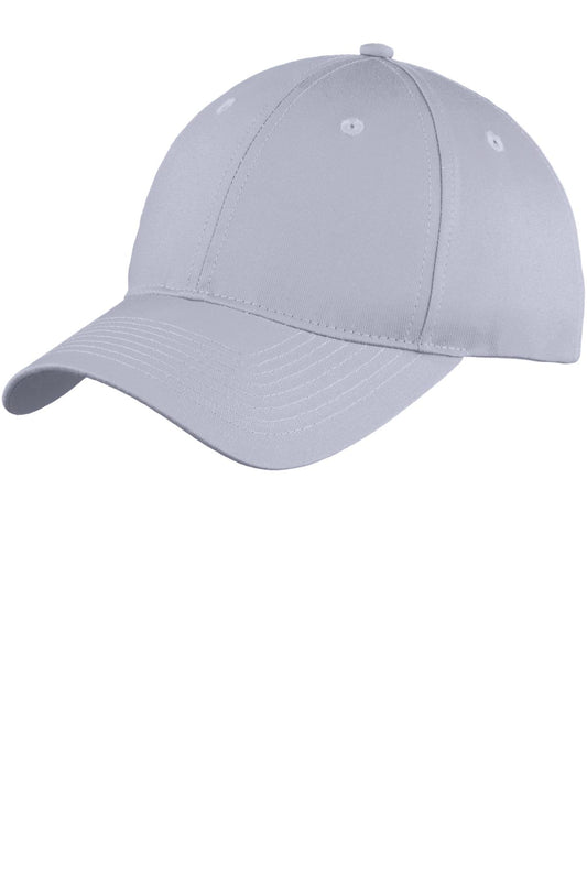 Port Authority Youth Six-Panel Unstructured Twill Cap YC914 Silver