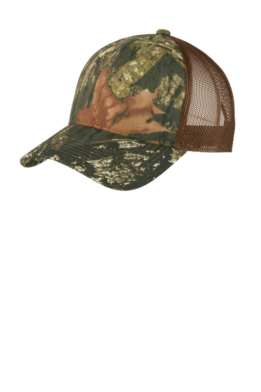 Port Authority Structured Camouflage Mesh Back Cap C930 Mossy Oak New Break-Up/ Brown