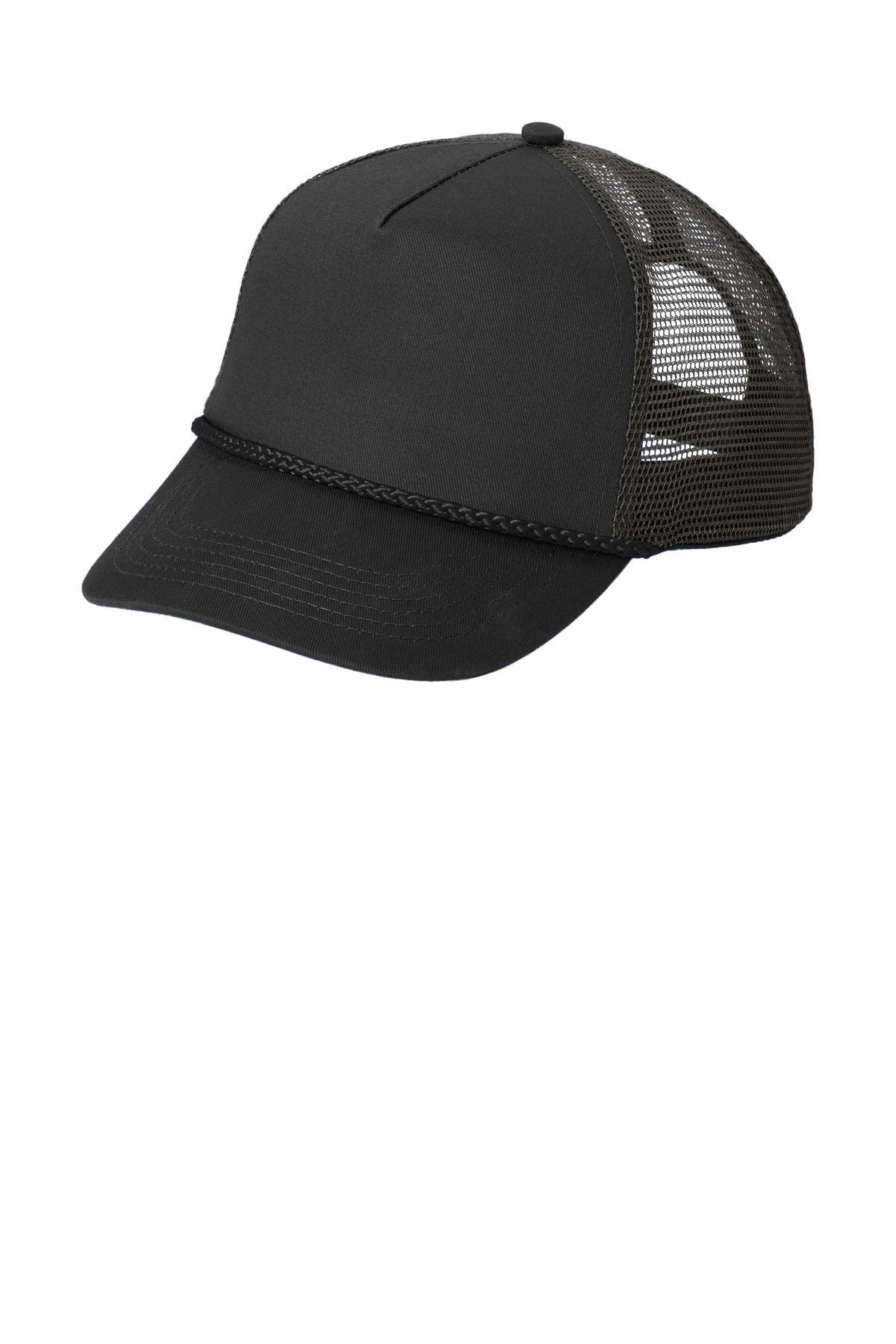 Port Authority 5-Panel Snapback Cap C932 Black