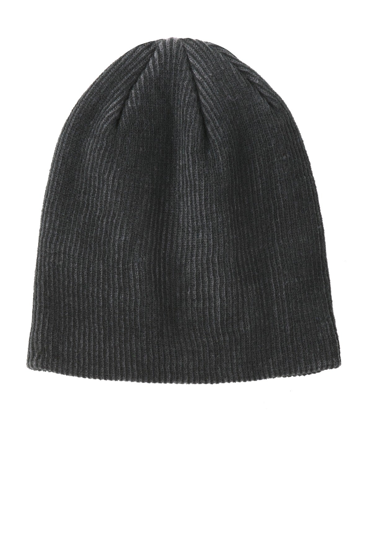 Port Authority Rib Knit Slouch Beanie C935 Black/ Iron Grey