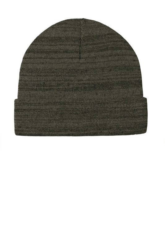 Port Authority Knit Cuff Beanie C939 Olive Green Heather