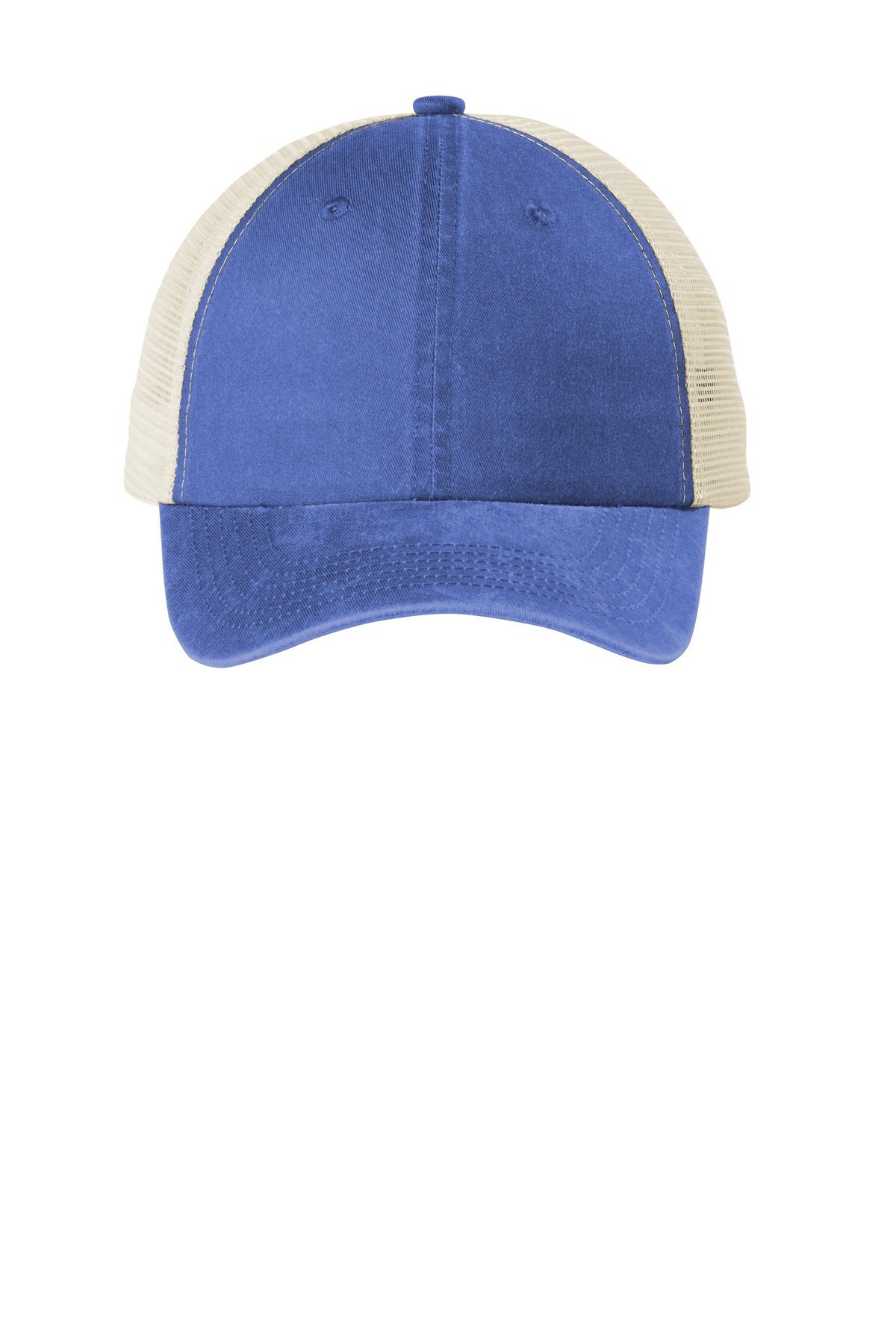 Port Authority Beach Wash Mesh Back Cap C943 Blue Moon/ Stone