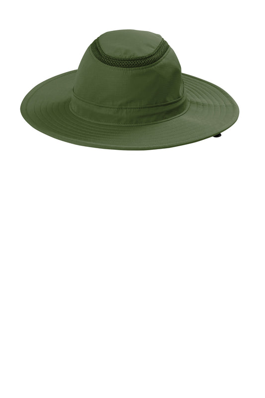 Port Authority Outdoor Ventilated Wide Brim Hat C947 Olive Leaf