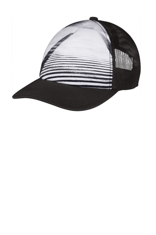 Port Authority Photo Real Snapback Trucker Cap C950 City Street