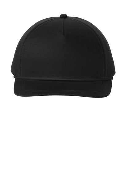 Port Authority Snapback Five-Panel Rope Cap C962 Black/ Black