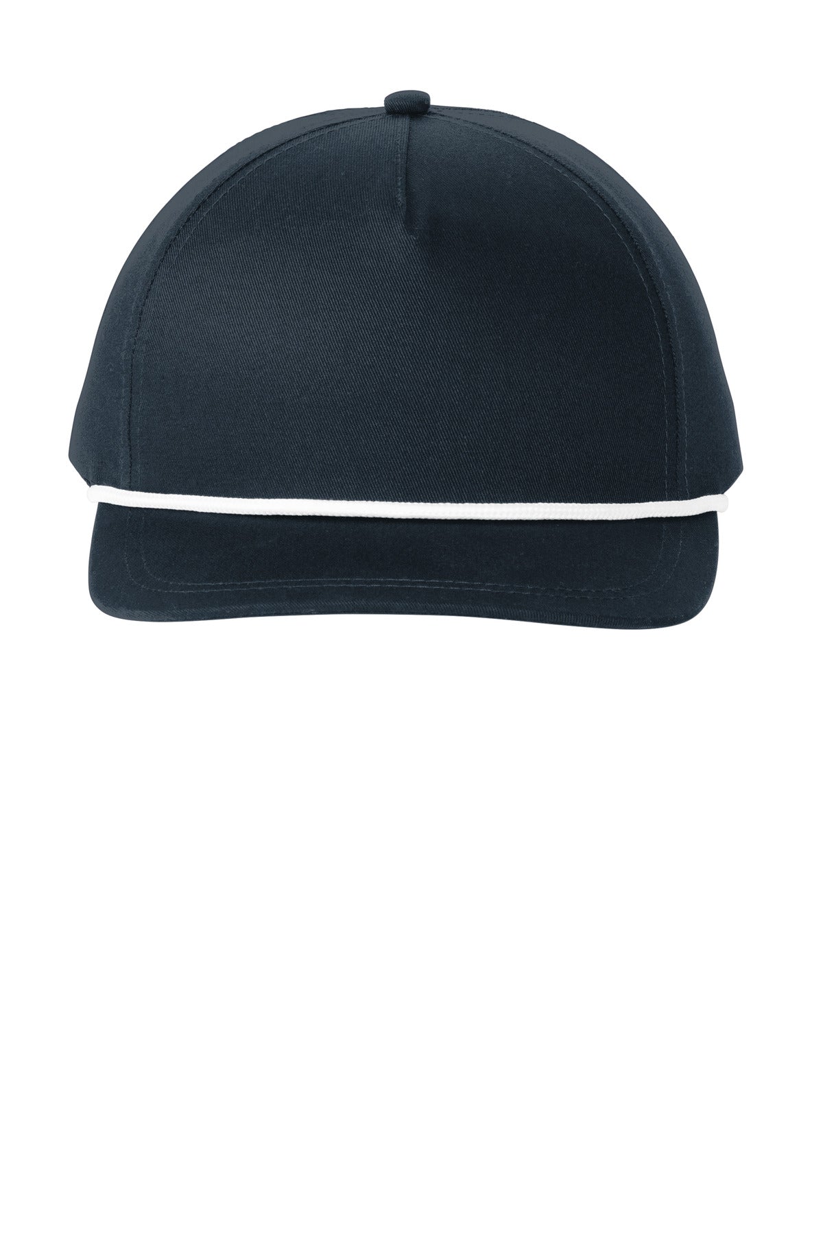 Port Authority Snapback Five-Panel Rope Cap C962 Navy/ White