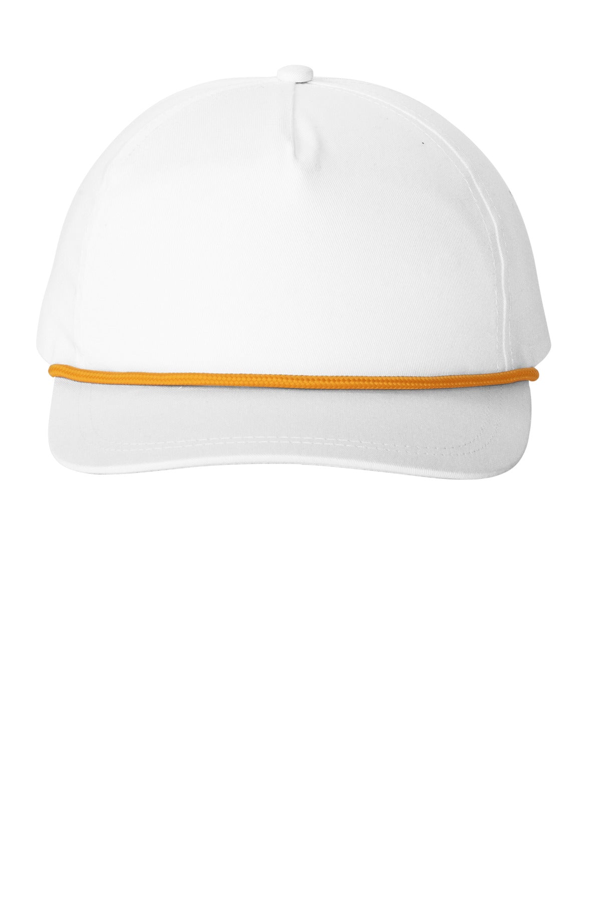 Port Authority Snapback Five-Panel Rope Cap C962 White/ Athletic Gold