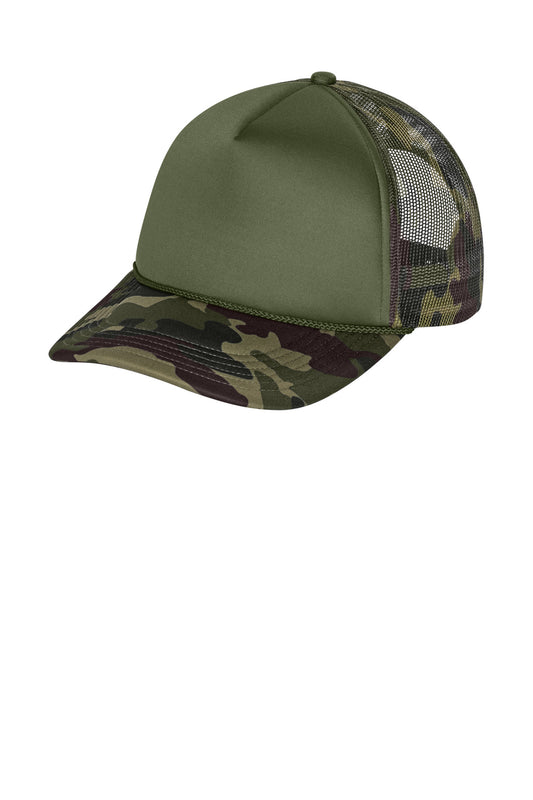 Port Authority Foam Truck'N Cap C993 Olive Drab Green/ Camo/ Camo