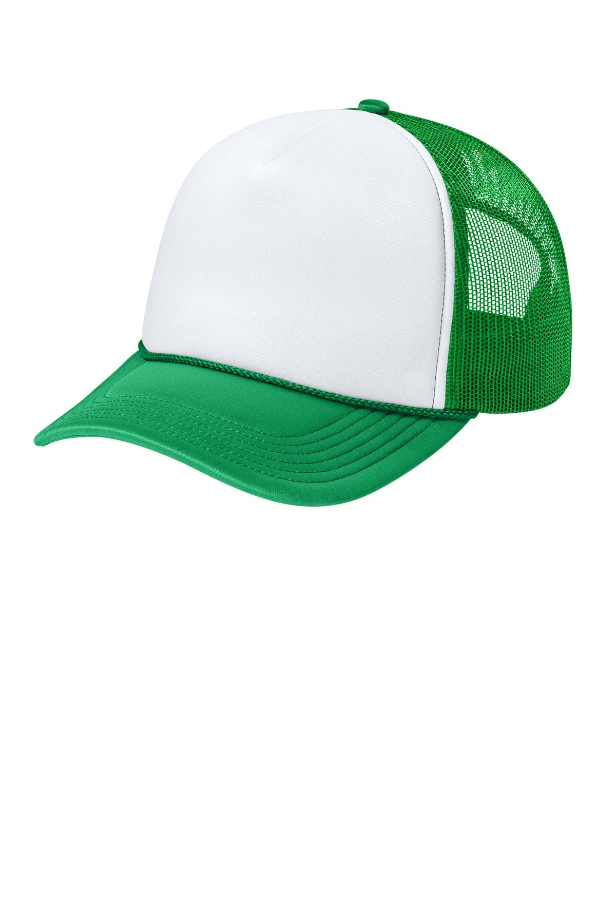 Port Authority Foam Truck'N Cap C993 White/ True Kelly Green/ True Kelly Green