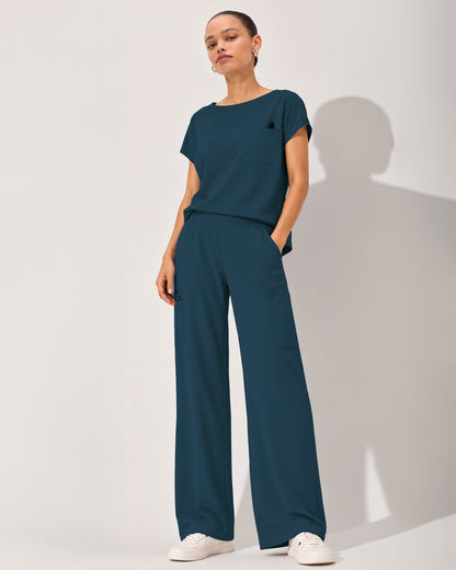 Foundry Women's 2205 Sierra 5 Pocket Wide Leg Pant Caribbean