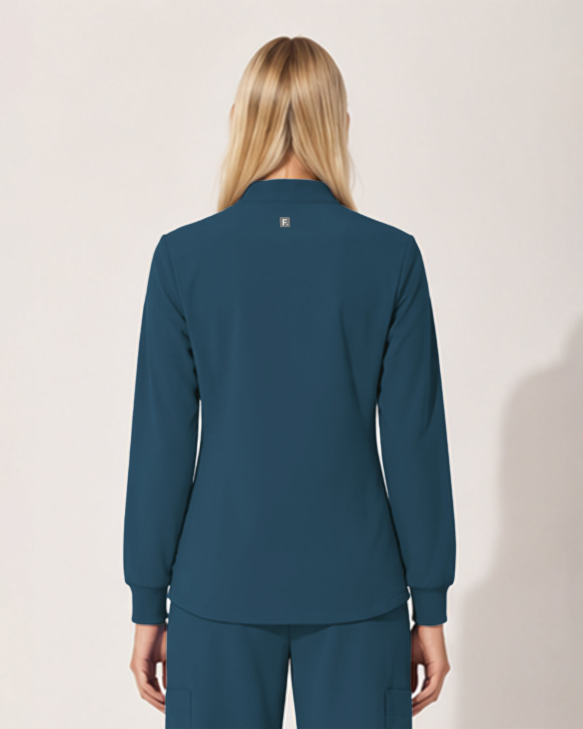 Foundry Women's 6005 Ellis 2 Pocket Scrub Jacket Caribbean
