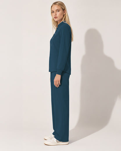 Foundry Women's 6005 Ellis 2 Pocket Scrub Jacket Caribbean