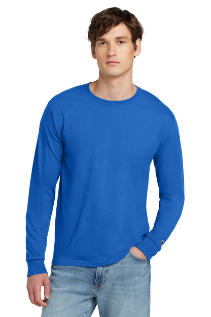 Champion Jersey Long Sleeve Tee CC8C Athletic Royal