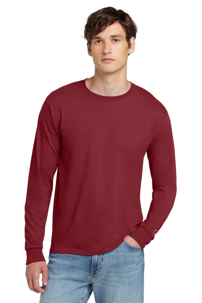 Champion Jersey Long Sleeve Tee CC8C Cardinal