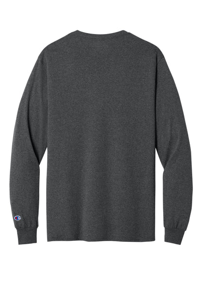 Champion Heritage 52-Oz Jersey Long Sleeve Tee CC8C Charcoal Heather