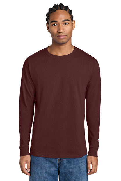 Champion Jersey Long Sleeve Tee CC8C Maroon