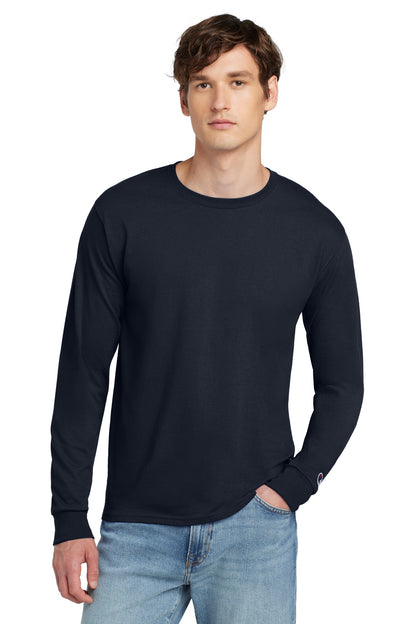 Champion Heritage 52-Oz Jersey Long Sleeve Tee CC8C Navy